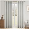 MRTREES Tende Semitrasparente da Interno Tenda Finestra Soggiorno Moderna 2 Pezzi Tende Lino Naturale con Anelli per Camera da Letto Sala Cameretta Bambini, 140x225 CM, Bianco Sporco