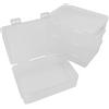 WYAN 4pcs A5 Scatola Porta Oggetti, Scatole Trasparenti, Contenitori Plastica con Coperchio, per la Casa, L'ufficio, la Scuola Per riporre perline, tappi per le orecchie e altri piccoli oggetti