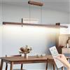 Mikeru 150cm Lunga Luce a Sospensione, Luci Da Cucina Legno Sopra L'isola Dimmerabile 10%-100% Illuminazione Del Tavolo Da Biliardo Lampadario Con Funzione Di Memoria 3000k/4500k/6500k per Soggiorno