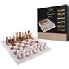 Marble Hives Set di scacchi in marmo di lusso da 30,5 cm, scacchiere per adulti, set di scacchi classici per adulti con tavola in pietra artigianale e pezzi di scacchi in marmo - ideale per la decorazione