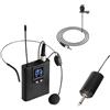 Senza fili Microfono Lavalier Clip Auricolare Mic Ricaricabile Trasmettitore