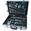 Brüder Mannesmann Mannesmann M29077 Valigetta trolley porta attrezzi in alluminio, con attrezzi, 159 pz.