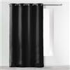 douceur d'Intérieur tenda a occhielli 140 x 260 cm microfibra unita assoluto, Poliestere, Nero, 260 x 140 cm
