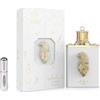 RESAES Resistant and aesthetic Profumo Uqab Eau de Parfum 100 ml, profumo arabo unisex a lunga durata, con atomizzatore ricaricabile da 5 ml, fragranza dolce e floreale con note di mango, gelsomino e vaniglia (Uqab)