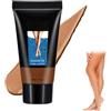 Rakiuty Trucco per Gambe Impermeabile, Crema Colorata Gambe, Correttore Cicatrici Tatuaggio, Fondotinta Impermeabile per il Trucco del Corpo, Copertura del Tatuaggio, 30 ml (Bronzo)