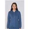 Tezenis Felpa Leggera Cappuccio Con Zip E Coulisse Donna Blu