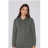 Tezenis Felpa Leggera Cappuccio Con Zip E Coulisse Donna Verde