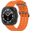 GIOPUEY Cinturini Compatibile con Samsung Galaxy Watch Ultra 47mm, Morbido Silicone Cinturino [Resistente all'Usura] [Traspirante] - Orange
