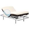 Geriafy - Letto Articolato Elettrico 90x190 cm | Materasso Ortopedico in Memory Foam 20 cm | Telecomando wireless