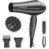 Faszin Asciugacapelli Professionali Ionico, Phon Capelli Ioni con Diffusore, Fono Capelli Professionale, Asciugatura Rapida e Delicata, Famiglia Salone Parrucchieri Hair dryer