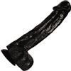 BDSMAGE 23CM Dildo anale realistico Giocattolo sessuale erotico con ventosa per donne sole, Dildo giocattolo per donne estremamente duro, sessuale per stimolazione della prostata (Nero)