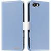Butnyeoe Cover per iPhone SE 2022/SE 2020 Case,Custodia iPhone 8/7 Libro,Trama Litchi PU Pelle Protettiva Portafoglio Flip/Folio Wallet Case Con Slot per Schede e Magnetica Supporto,Blu Chiaro