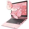 PINSTONE 11,6'' Laptop Touch pieghevole a 360°, Laptop Celeron N4020, 6GB RAM 128GB SSD, WiFi (2,4G/5G), 1366 x 768 IPS, Bluetooth, Webcam, PC portatile su misura per i professionisti - Rosa
