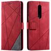SONWO Cover per OnePlus 8, Flip Caso in PU Pelle Case Cover Portafoglio Custodia per OnePlus 8, [Kickstand] [Slot per Schede], Rosso