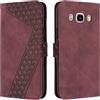 OKZone Cover per Samsung Galaxy J710/J7 2016, Custodia in Pelle Samsung J710/J7 2016, Cover a Libro Galaxy J710/J7 2016 Magnetica Portafoglio Folio PU Pelle Flip Caso con Wallet Case Cover (Rosso)