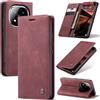 Azororo Cover per Xiaomi Redmi Note 14 Pro 5G, Premium PU Pelle Custodia, Magnetica Carta Fessura Portafoglio Case, Flip Cavalletto Custodia per Redmi Note 14 Pro 5G - Vino Rosso