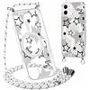 Yirlbey Cover con Cordino per iPhone 11 6,1, Compatibile con MagSafe, Trasparente Silicone Custodia con Aesthetic Stelle Motivo Disegni, Antiurto Case con Tracolla Collana Catena per iPhone11