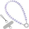 SURPHY Laccetto Cristalli per telefono,Cinturino da Polso in Cristallo,Bracciale Polso Donna,Cordino da Polso a Catena per iPhone, Borsa, Portafoglio,Portachiavi,Cristallo Viola Brillante