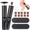 Daipaoer 2-in-1 Pedicure Elettrico Professionale Piedi, 9 Velocità Regolabile, con Display LCD, Ricaricabile Senza Fili Lima Elettrica per Piedi, Rimuovere Calli e Elle Morta dai Piedi