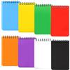 Dhisperares Confezione da 8 Block Notes Piccoli con Spirale, A7 Quaderni Tascabili a Spirale, Colorato, 7,6 X 12,6 cm, 25 Fogli/50 Pagine, Mini Taccuini Tascabili Portatile per Scuola, Ufficio e Viaggio