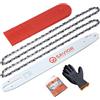 Savior Set di 2 catene per motosega con protezione guida e guida da 40 cm, 3/8 LP 56 maglie da 1,3 mm, compatibili con Oregon, Husqvarna, Makita, McCulloch e altri