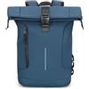 Lekespring Zaino Rolltop Uomo Donna, Zaino Porta PC 17 Pollici Impermeabile, Grande zainetto da Viaggio Uomo Rains Zaini, Zaini Lavoro Uomo Elegante per Viaggi Lavoro Università Scuola Casual - Blu