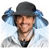 71Nmly Cappello con Ventilatore,Cappelli da Pesca con ventaglio Solare a Tesa Larga Cappello Ricaricabile con Ricarica USB e 2 Ventole Solari per Pesca E Corsa Giardinaggio Campeggio Alpinismo