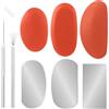 Mozeat Lens Set di 8 raschietti per sculture e ceramiche con ago in ceramica e filo di piuma, strumenti per dettagli in morbido silicone, per scolpire argilla, testurizzazione, artisti, modellazione e vasaio