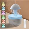 Foyucool Umidificatore Nuvola di Pioggia, 300ml Diffusore Ambiente con Luce a 7 Colori, Temporizzazione 2/4/8H e Auto-Off Senza Acqua, Simulare Pioggia e Autorotazione, Umidificatore Ambiente, Bianco