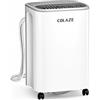 COLAZE Deumidificatore Casa Muffa 12 litri/giorno con Tanica Estraibile/Tubo di Drenaggio, Deumidificatore Portatile Piccolo per Casa, Silenzioso, Timer 24 Ore Integrato - adatto fino a 30 mq
