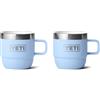 YETI Rambler - Tazza da caffè in acciaio inox isolata sottovuoto, impilabile, colore: blu cielo, confezione da 2, 177 ml