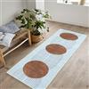 artyrugs Tappeto Lavabile in Lavatrice, 80x150cm, 75% Cotone Riciclato, Pelo Corto, Fondo Antiscivolo, Tappeti per Soggiorno, Camera da Letto, Cucina, Corridoio, Ufficio, Globo Rame