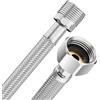 YUANNY Tubo flessibile 3/8 IG x 3/8 AG, tubo di collegamento su entrambi i lati, 150 cm, tubo di collegamento, tubo flessibile per rubinetto, valvola ad angolo, lavabo da cucina, bagno e WC