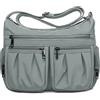 VOLGANIK ROCK Borse a tracolla per le donne borse a tracolla borse da viaggio in nylon leggero impermeabile borsa da viaggio da donna, Grigio argento