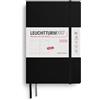 LEUCHTTURM1917 372714 Agenda settimanale Paperback (B6+) 2026, nero, inglese