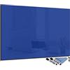 decorwelt Lavagna magnetica in vetro blu 70 x 100 cm lavagna bianca scrivibile magnetica bacheca cucina ufficio con accessori agenda settimanale lavabile con un panno decorativo