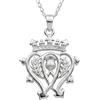 Alexander Castle Collana scozzese Luckenbooth e cardo in argento Sterling 925, 20 mm x 20 mm, con catena in argento da 45,7 cm e scatola regalo per gioielli, regalo scozzese per donne