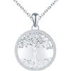 CPSLOVE Collane Ciondoli Foto da donna ragazza Collana Medaglioni in argento 925 Fotografia Ciondolo Albero della Vita personalizzato Pendenti aperto amuleto rotondo di moda, Argento
