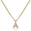 GD GOOD.designs Catena di lettere d'oro da donna I Collana placcata in oro 18 carati con iniziali in zirconi I Catena di lettere d'oro in acciaio inossidabile