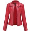 KHIRVWL Offerte Lampo del Giorno Giacca di Pelle Donna Corta Elegante Giubbotto Pelle Moto Invernale Giacca Bomber di Pelle Leggero Comodo Giacchetta Biker Casual Giubbotti Chiodo Giacca in Ecopelle