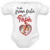 Corredino Neonato Body con frase la mia prima festa del papà e della mamma in manica corta e lunga di caldo cotone (Body festa papà personalizzato, 00: 0-3 mesi)