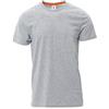 PAYPER Sunrise Melange T-Shirt Maglia Maglietta Mezza Manica Corta Sfiancata da Uomo Misto Cotone Girocollo Grigio Melange (XXL)