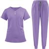 APLVFFZH Set Completo Da Lavoro per Estetista E Massaggiatrice, l, VIOLA