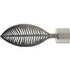 GIRASOLE HOME® Terminale Foglia ad Aghi per Asta da Tenda dal Diametro di 18-20 mm 2 Pezzi in Lega di Zinco (Nichel Satinato)