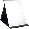 WISYOK Specchio da Tavolo Portatile Pieghevole - Specchio da Viaggio Con Pelle PU, HD per Campeggio, Bagno, Trucco - 25x18cm (Nero)