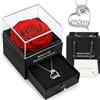 Hnustbo Rosa Eterna Vera Stabilizzata Con Collana, Regalo Natale Donna, San Valentino Compleanno Mamma