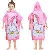 decalsweet Poncho da Bagno per Bambini Morbido e Assorbente, Asciugamano da Spiaggia con Cappuccio, Telo Mare Accappatoio in Microfibra, Accappatoio Piscina Doccia per Ragazza Ragazzi (Unicorno Rosa)