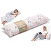Totsy Baby Cuscino per dormire sul fianco 40x145 cm - cuscino lungo ergonomico Body Pillow fodera Bouclé morbido traspirante sfoderabile - certificato OEKO-TEX Rosa selvatica