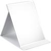 WISYOK Specchi Portatile Pieghevole, Specchio da Viaggio e da Tavolo, Specchio Trucco con Pelle PU, HD Specchio da Campeggio per Bagno - 25x18cm (Bianco)