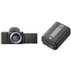Sony Alpha ZV-E10 | Vlog Camera con obiettivo intercambiabile mirrorless APS-C + Batteria NP-FW50